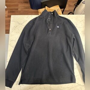 FBI Embroidered Quarter-Snap Pullover Sweatshirt - Black